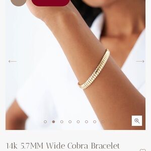 Brand New 14K Gold Cobra Bracelet